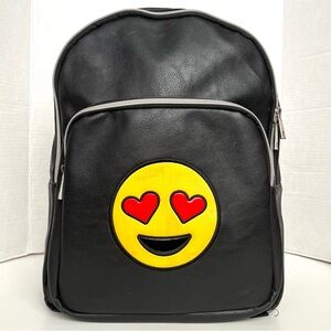 Olivia Miller Heart Eyes Emoji Faux Leather Backpack
